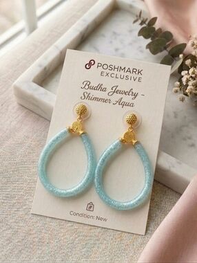 Budha All Weather Womens Earring. Color Light Blue